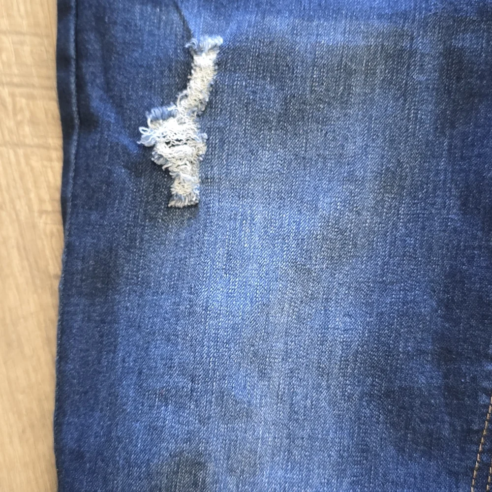 Classic Navy Distressed Skinny Jeans - Picture 7 of 16